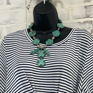 Turquoise bead necklace set